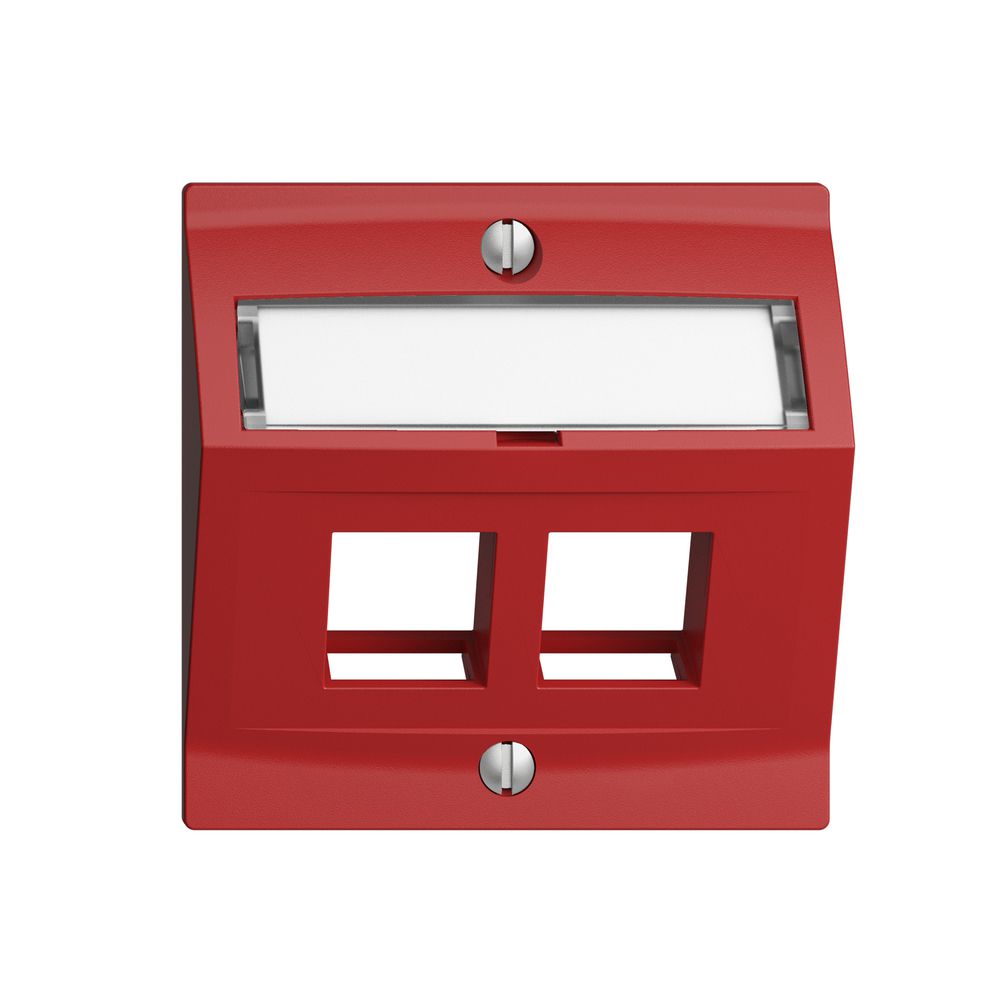 Kit de montage EDIZIOdue F, avec capot de sortie oblique, pour 2×Keystone, berry