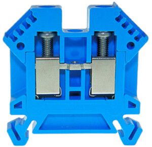 Morsetto di passaggio componibile WZ Ex 0.5…6mm² 41A 1000V vite 2×1 DIN 35mm bl