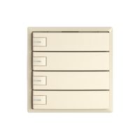 Pulsante universale EDIZIO.liv UNI SNAPFIX® c.LED RGB 4× com.1T cr