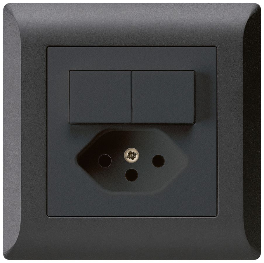 Combinazione INC 2×A-R/1P+T13 nero kallysto.line