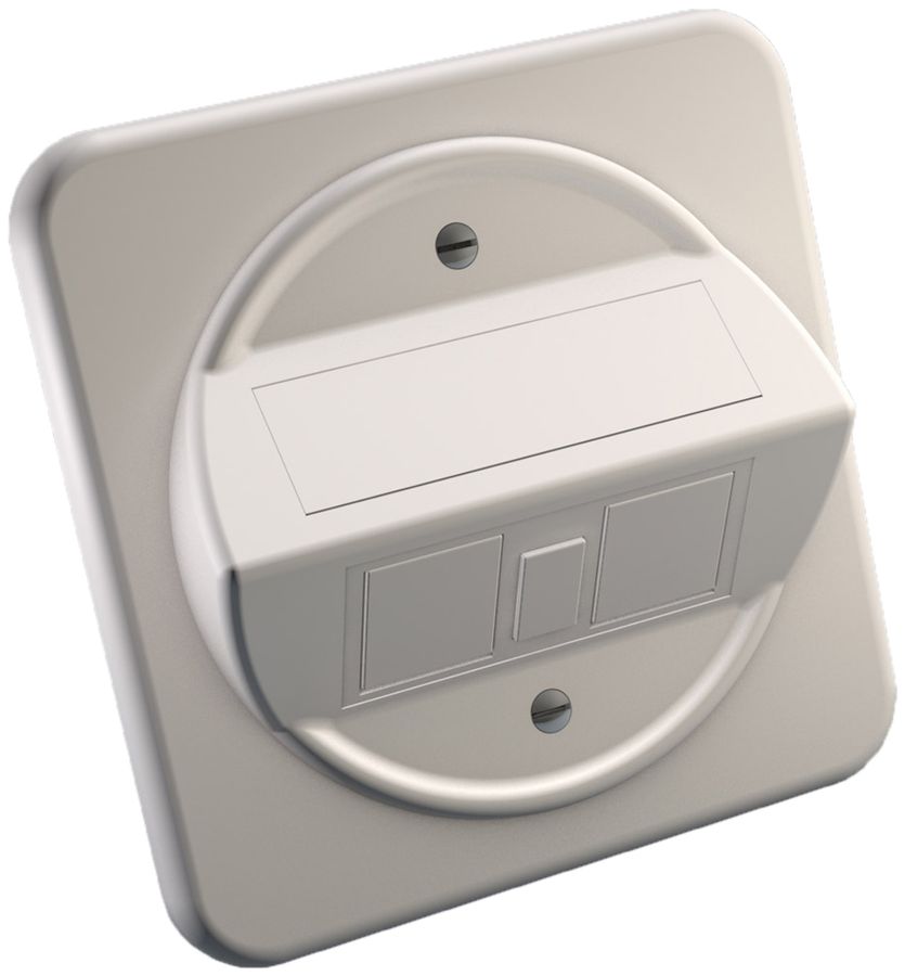 UP-Anschlussdose 30° Cecoflex Standard für 2×RJ45 Keystone / 1×CLIK LC