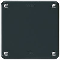 Obturateur ENC robusto IP55 noir avec plaque de montage