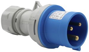 Stecker Brennenstuhl CEE 32A 2L+PE 230V 6h blau Ø74×163mm IP44