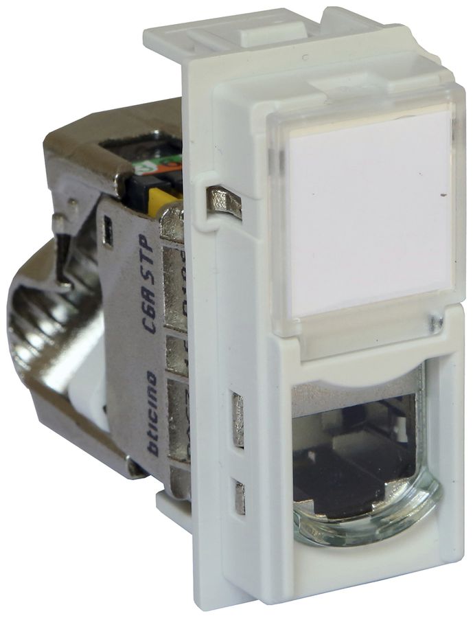 Datendose Living Now Kategorie 6A STP 1 Modul weiss