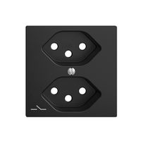 Plaque frontale 2×T13,S EDIZIOdue noir