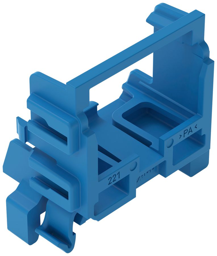 Adaptateur de fixation WAGO s.décharge de traction p.10×4mm² DIN35 bl