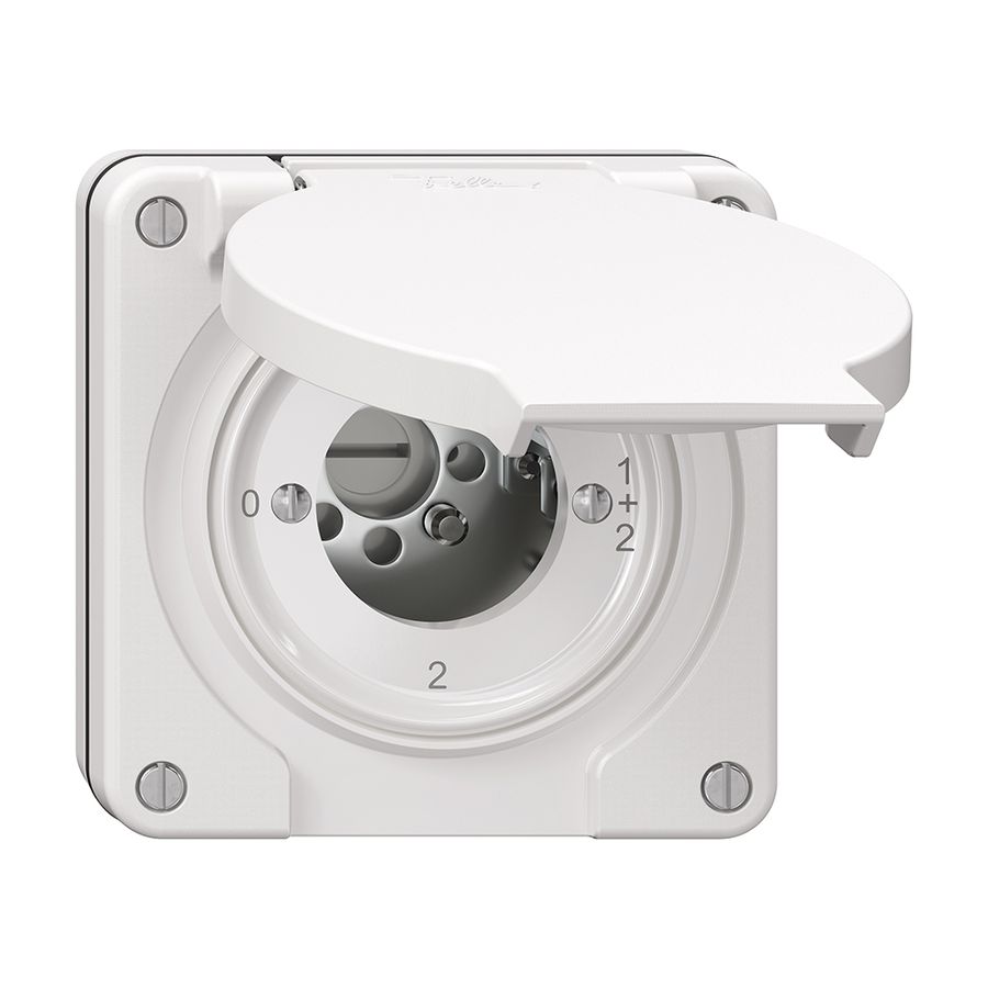 Interrupteur rotatif NUP NEVO, 1/1 L, sans cylindre, KS, 0-1-1+2-2, blanc