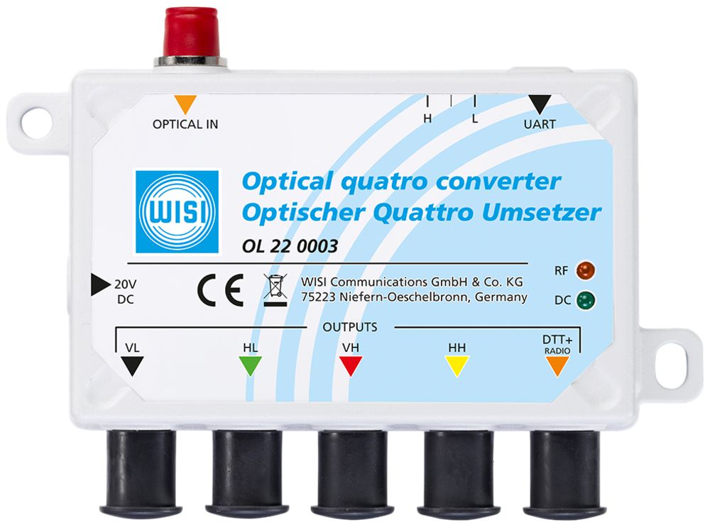 Unité terminale Quattro WISI avec DVB-T+FM, FC/PC