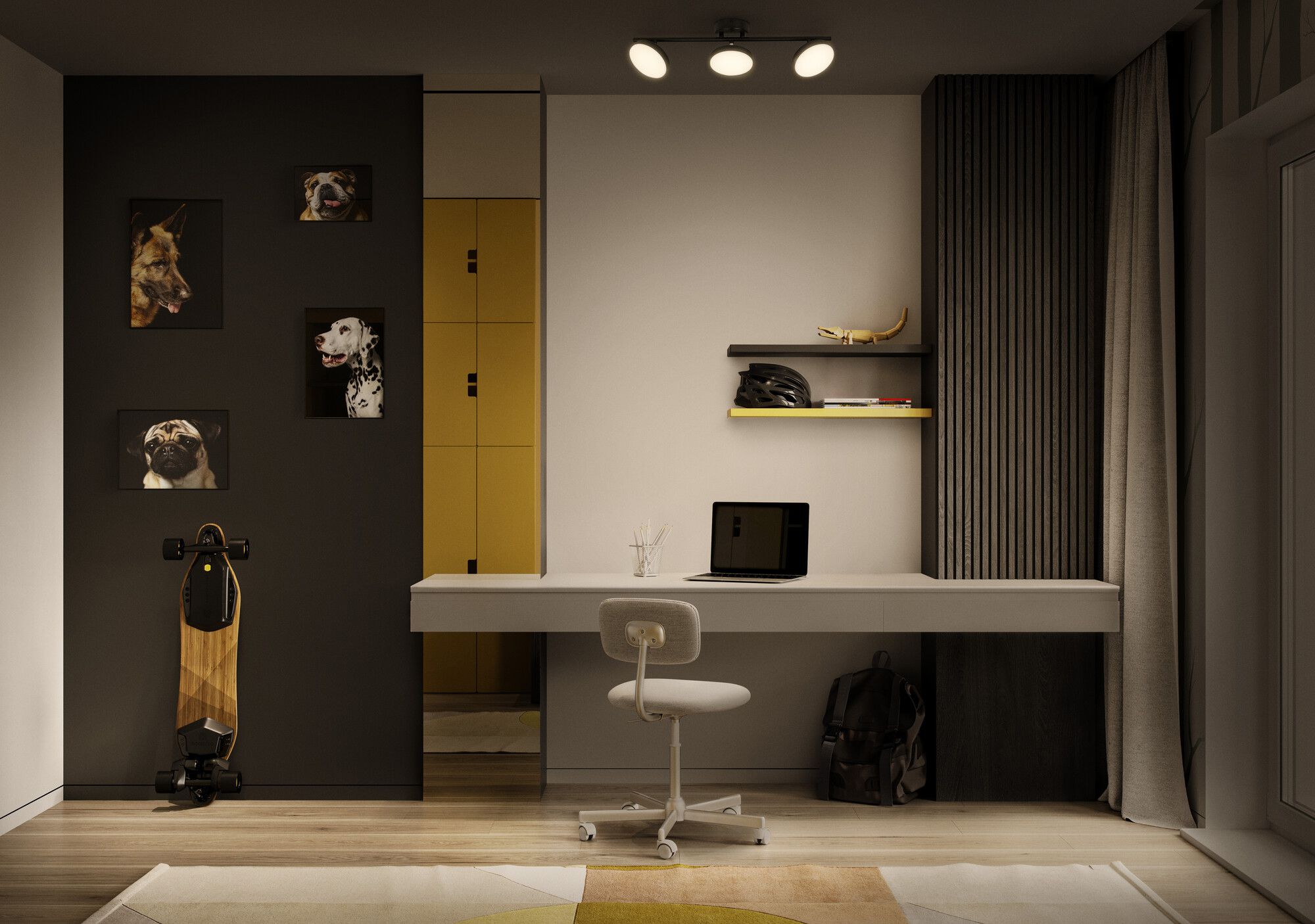 Spot LED LEDVANCE Decor Moon 16W 840lm 830 580×120×119mm nero 3×spot