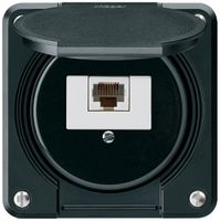 UP-Anschlussdose robusto IP55 schwarz 1×RJ45/u für Kombination