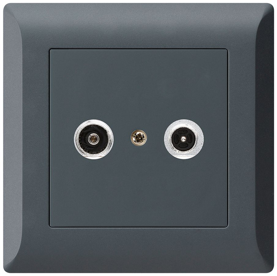 UP-Antennendose kallysto.line R/TV 11dB 2GHz anthrazit