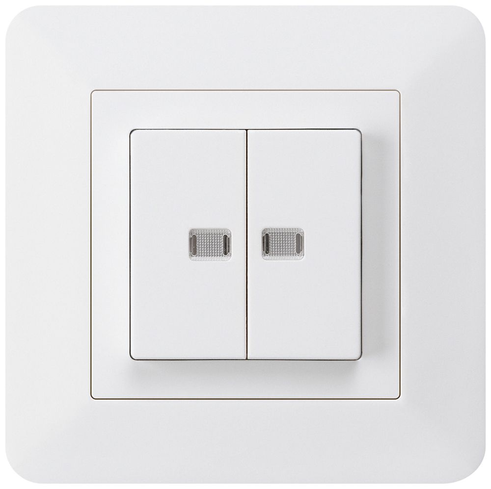 UP-Leuchttaster kallysto.trend 2×A-R/1P mit 2 Linsen weiss