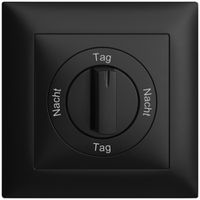 Frontset Nacht-Tag-Nacht-Tag EDIZIOdue 88×88mm schwarz