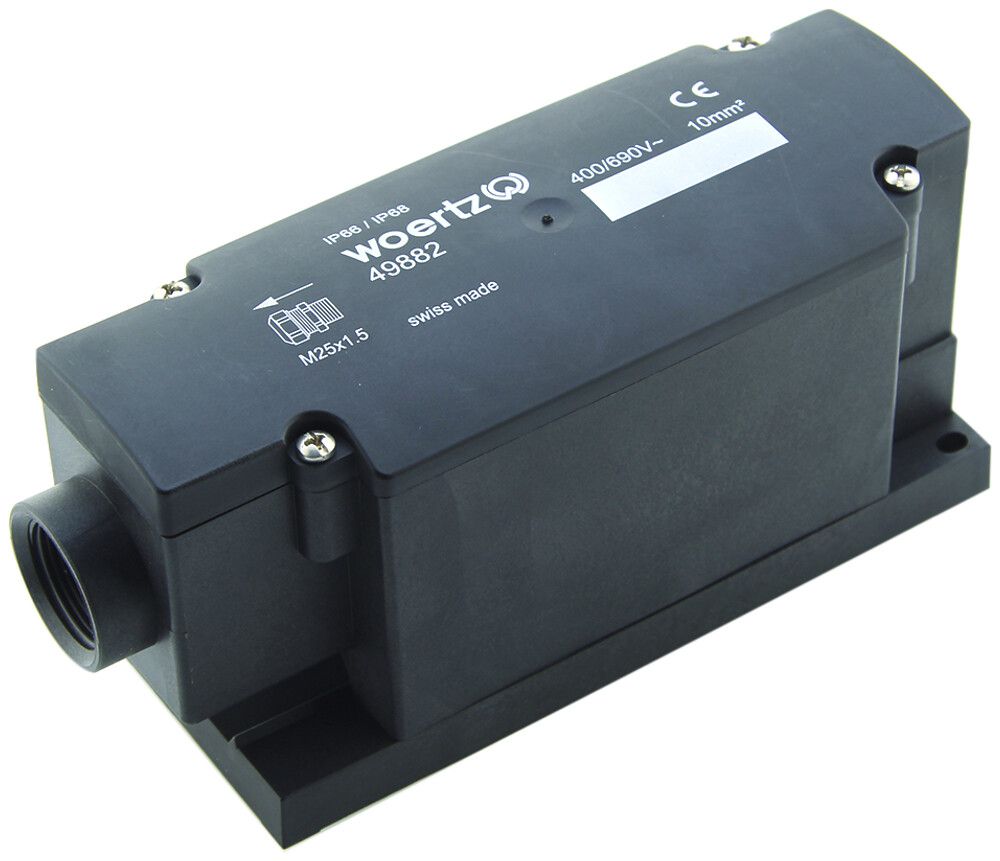 Boîte de dérivation Woertz pour câble plat Power IP 5×10mm² IP68 5P