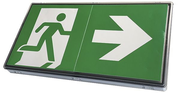 Lampada d.segnalaz.d'emerg.LED A30A 4W batt.centr. IP66 mon.parete/soffi. 4 pit.