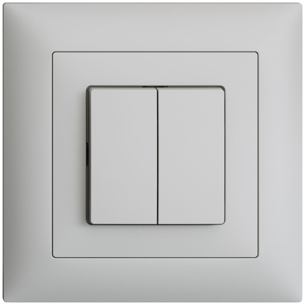 UP-Taster EDIZIOdue 2×A-R/1P hellgrau