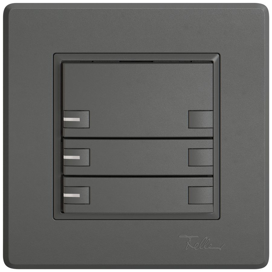 Poussoir universel ENC EDIZIO.liv UNI SNAPFIX® a.LED RGB 6× comm.1T grf