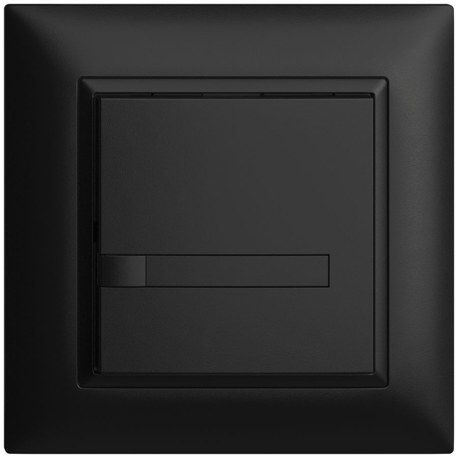 Poussoir ENC KNX 1× EDIZIOdue noir RGB sans LED avec insert papier