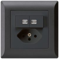 UP-Leuchtkombination 3/1P+A-R+T13 schwarz kallysto.line 2 Linsen