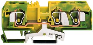 Borne WAGO 3L 10mm² vert/jaune