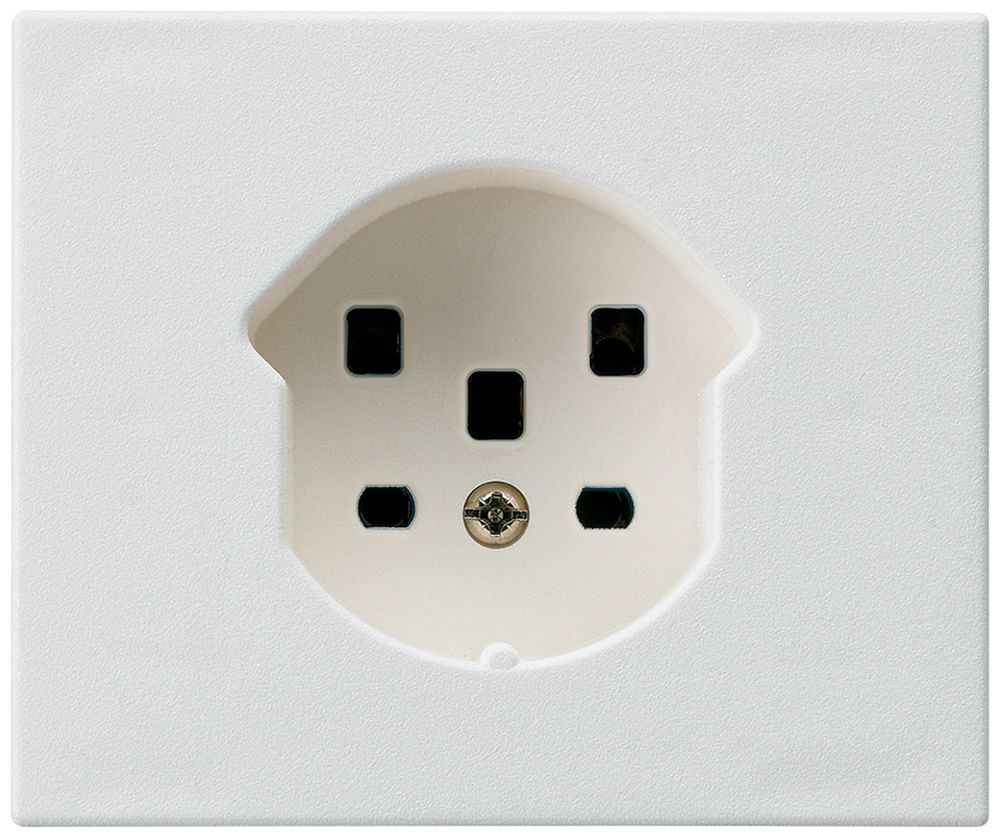 Prise type 25 INC Hager FLF avec bornes à vis blanc