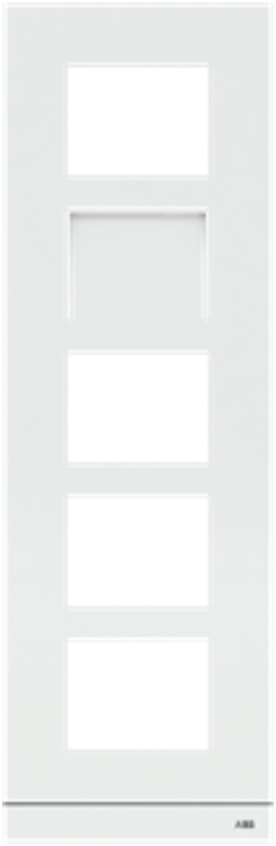 Abdeckrahmen Video ABB-Welcome, für 1/5 (5 Module), Al weiss