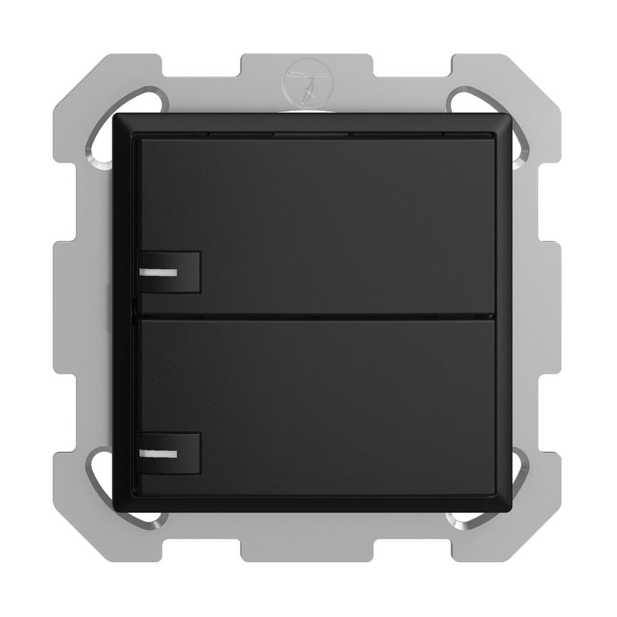 UP-KNX-Taster RGB EDUE, 250mW, m.RGB-LED, 2×Taste, 1×Tastenb., sz
