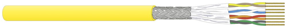 Câble informatique Dätwyler CU 7702 4P flex S/FTP, cat.7 LSZH Dca 1000m jaune