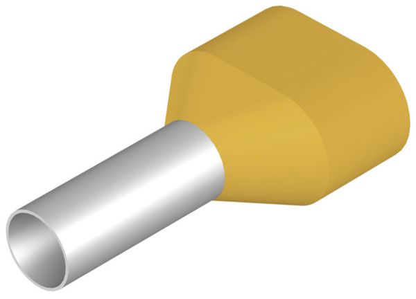 Capocorda doppio Weidmüller H isolato 2×6mm² 12mm giallo DIN borsa