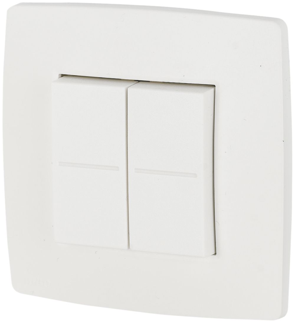 Poussoir RF AP ETN xComfort 2 fois complet blanc 45×45mm