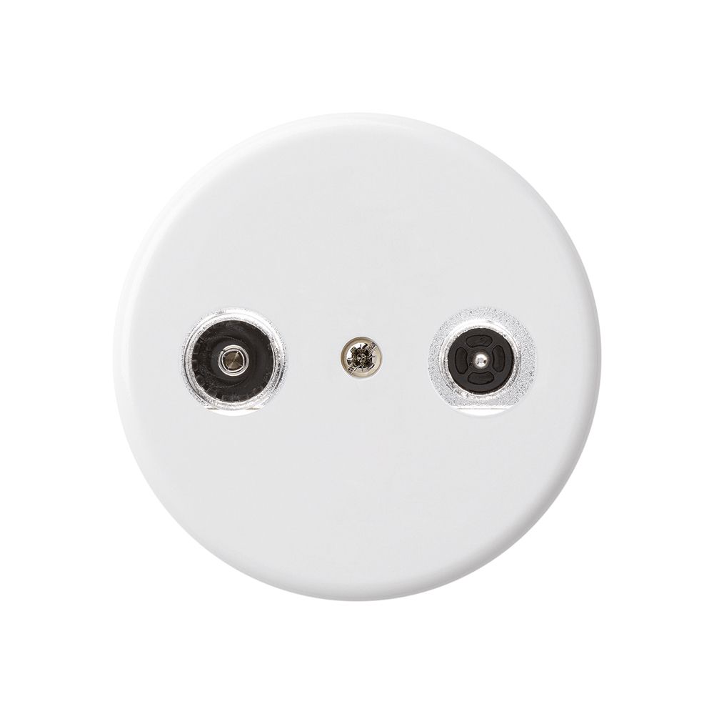 Prise d'antenne basico TV-R montage A 14dB 2GHz blanc