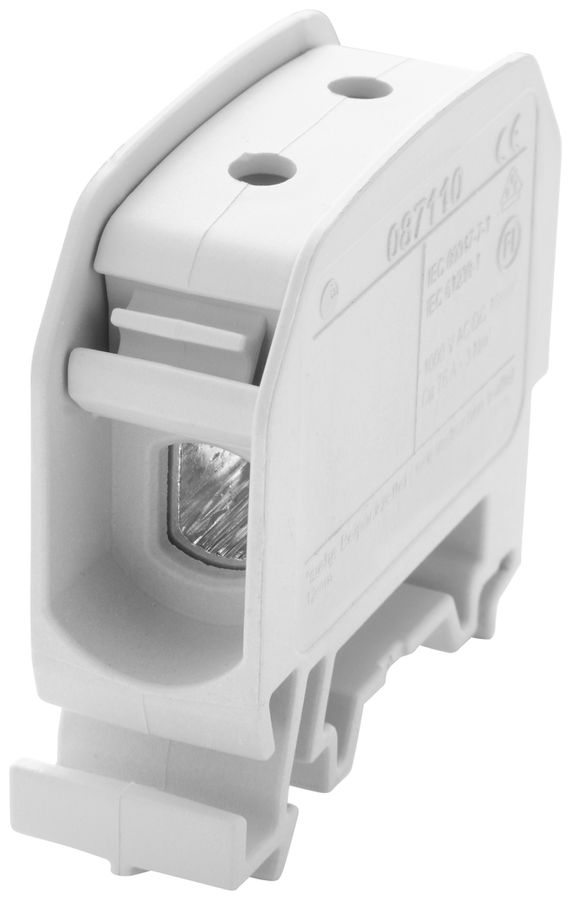 Bloc de distribution Bals RKA 16 1P 76A 1×entrée 1×sortie 1…16mm² gris