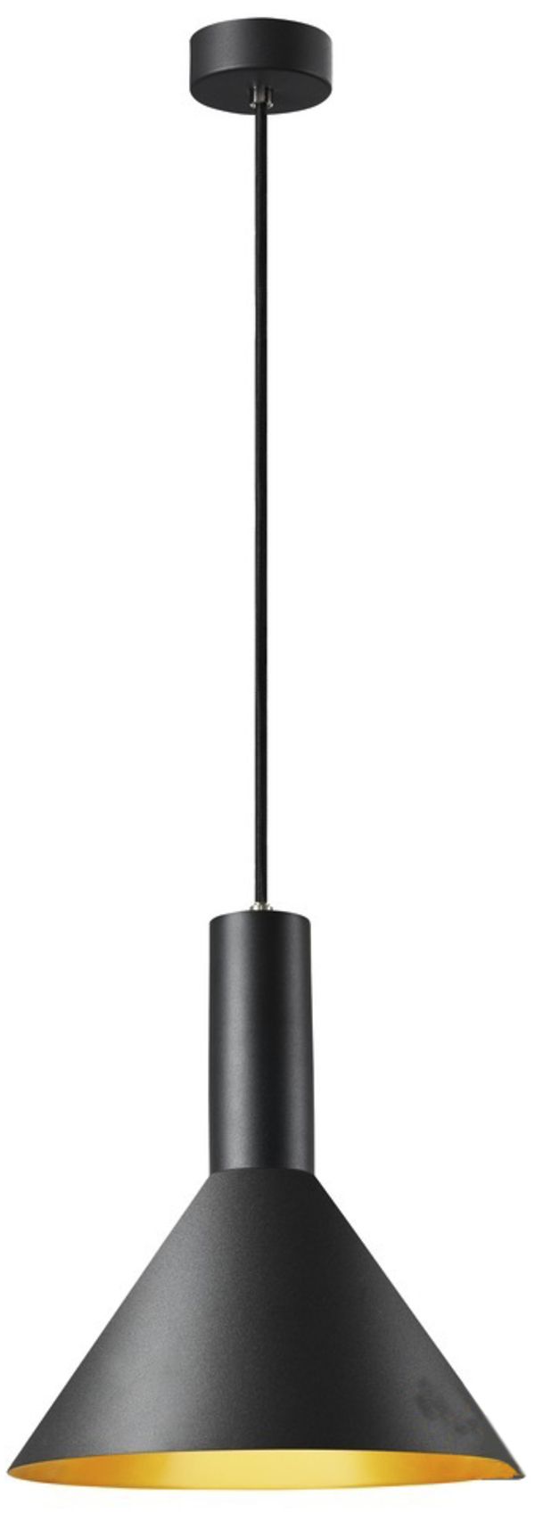 Lampada a sospensione SLV PHELIA 275 E27 23W Ø275×320mm nero/oro