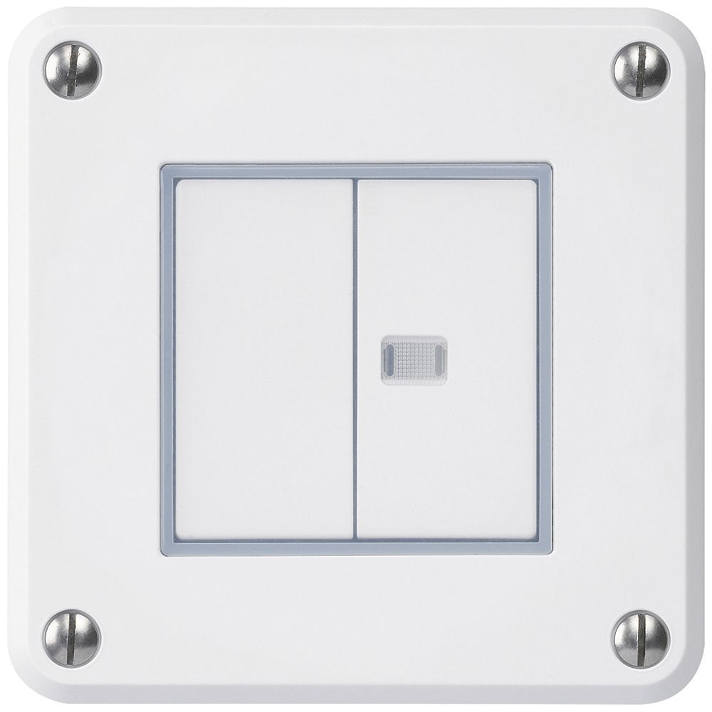 Interruttore INC robusto IP55 schema 3/pulsante 1×illuminato bianco combinazione