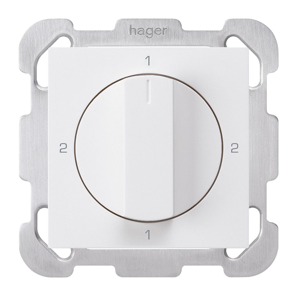 UP-Drehschalter kallysto 3/1L weiss mit Drehgriff