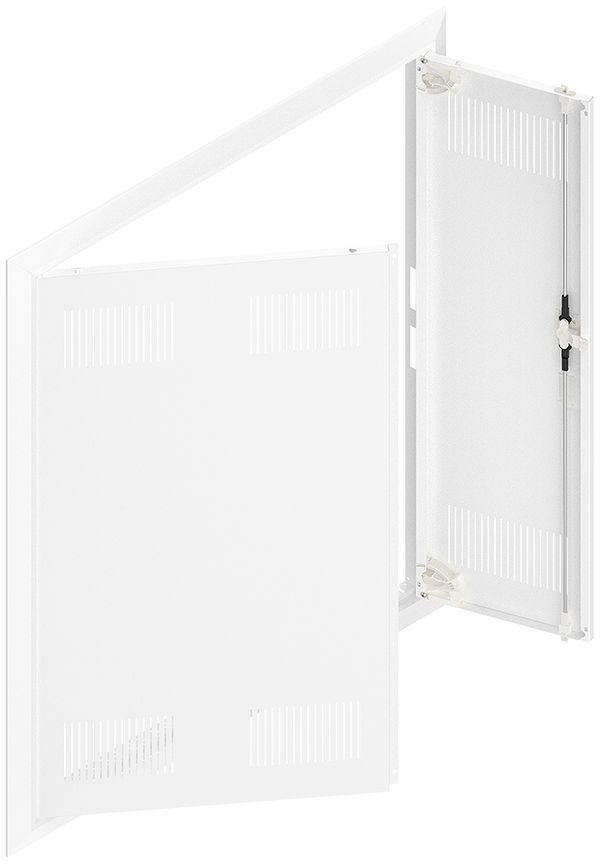 Porta con fessura e cornice SE Pragma bianco per 3campi/6file