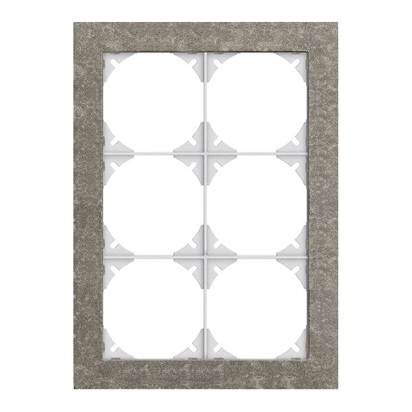 Abdeckrahmen EDIZIOdue prestige 3×2 eternit