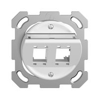 UP-Montageset Sdue QM, mit Schrägauslasshaube 2×RJ45 freenet weiss