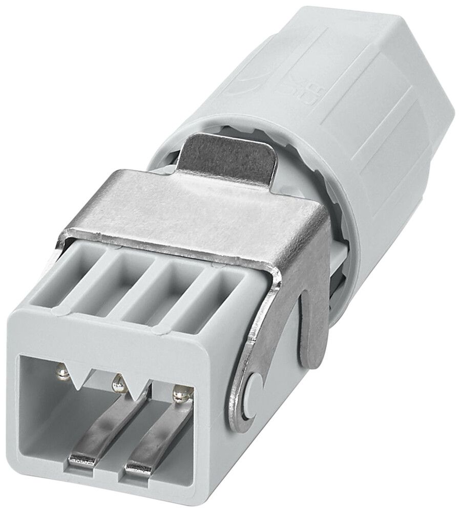 Connettore a spina QUICKON QPD STAK 3LPE 1.5mm² Ø13mm con dado grigio