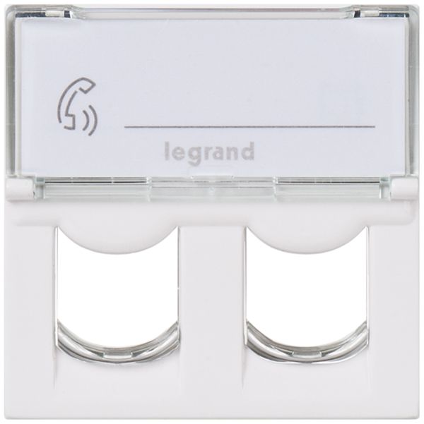 Support d'insertion INC MOS 2×RJ45 blanc pour Systimax