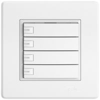 Pulsante universale INC EDIZIO.liv UNI SNAPFIX® 12…48V c.LED blu 4× com.1T bi