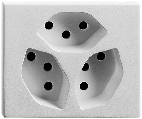 Prise INC FLF 3×T13 ST blanc