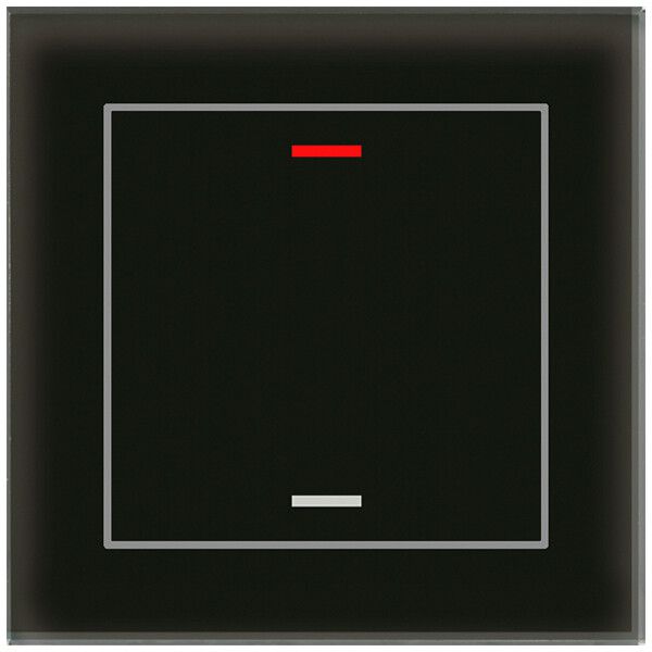 UP-Taster KNX RGBW MDT BE-GTL10S.01S 1T/2B Glas schwarz "neutral"