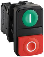 Drucktaster Harmony XB5 flach rt/gn Ø22.5mm 1NO 1NC IP67/IP69K
