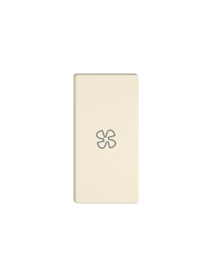 Taste 1/2 EDIZIO.liv Wiser mit SNAPFIX® horiz.mit Symbol Ventilator cr