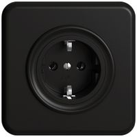 UP-Steckdose STANDARDdue SNAPFIX® SCHUKO 16A 230V 90×90mm schwarz