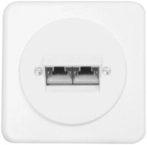 UP-Anschlussdose PMI 2RJ45 weiss