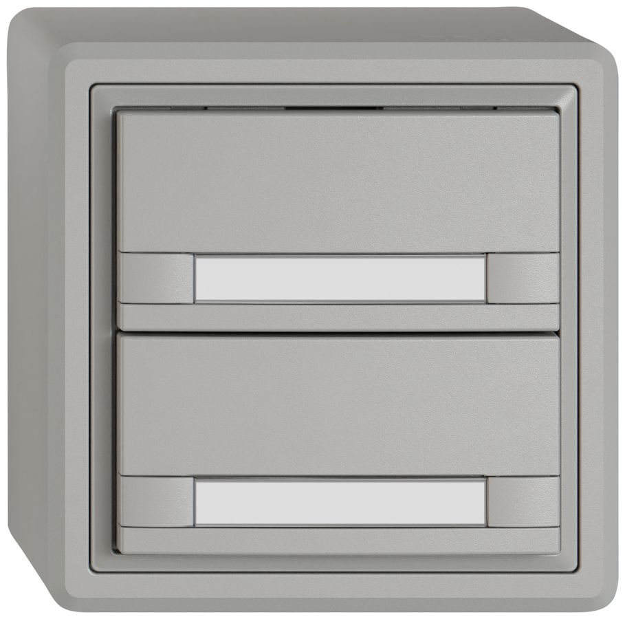 AP-Universaltaster EDIZIO.liv UNI SNAPFIX® 12…48V o.LED 2× Pap.hgu