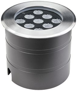 EB-LED-Bodenleuchte SG Nemo IP67 9W 430lm 3000K DIM Ø130×110mm anthrazit