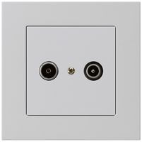 UP-Antennendose kallysto.pro R/TV 23dB Durchgangsdose hellgrau